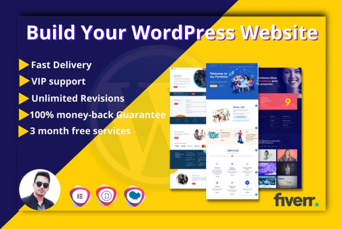 build a professional and responsive wordpress website design or customize